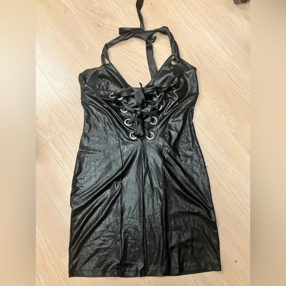 Gently used size large pleather dress - Picture 2 of 2